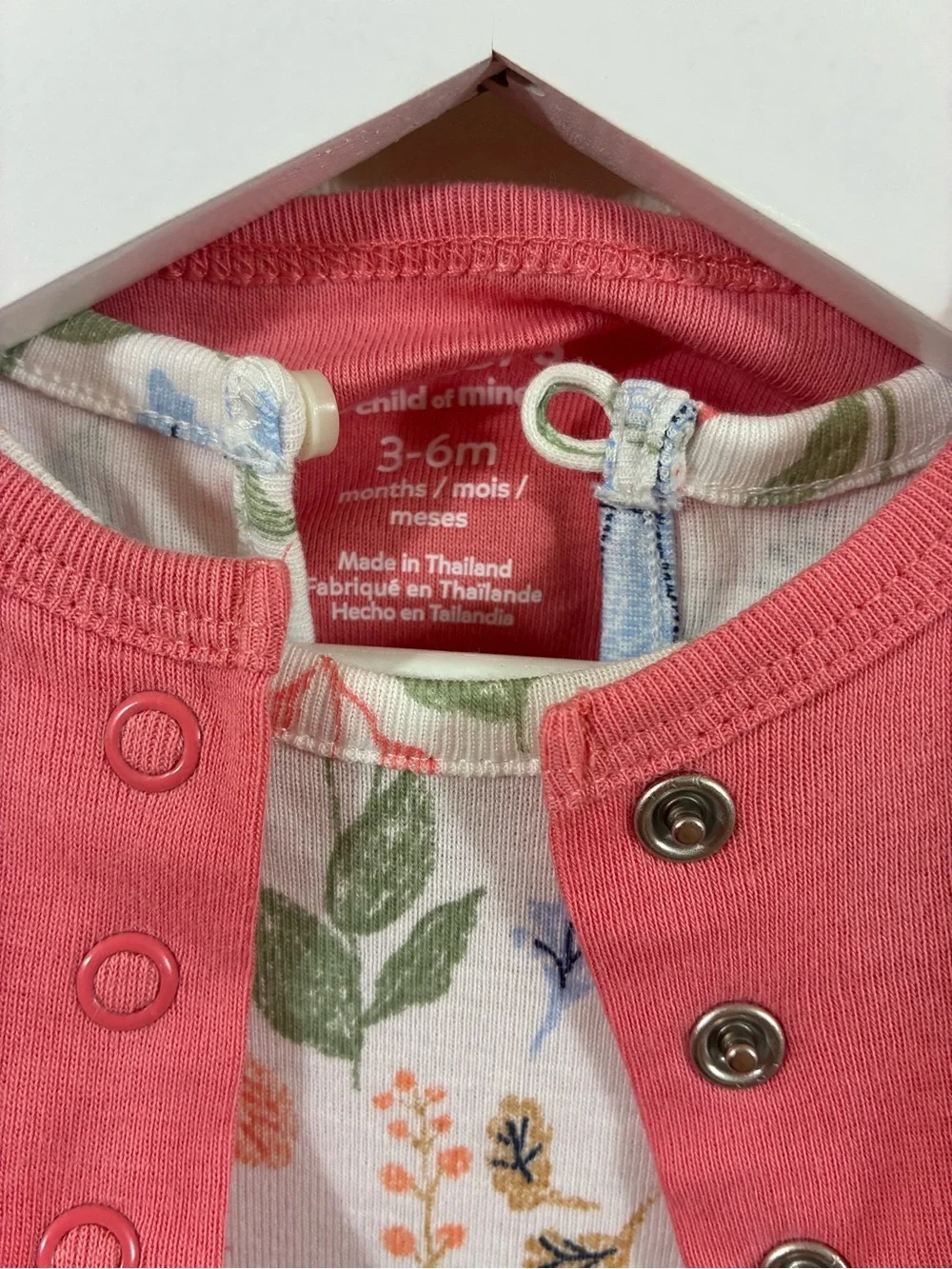 Carter's Coral Pink Cardigan with Floral Print Baby Dress